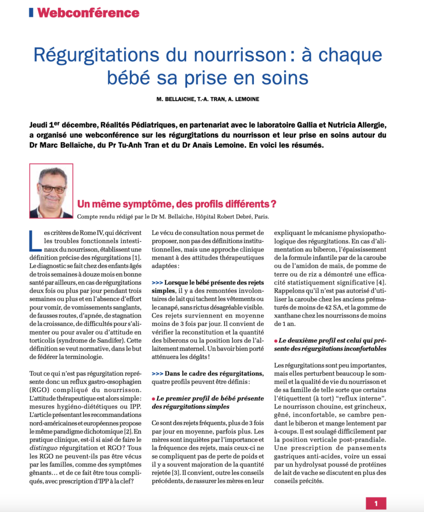 Replay de la webconférence les régurgitations du nourrisson
