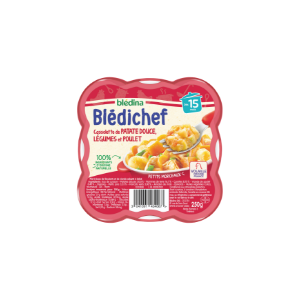 Blédichef Cassolette de Patate Douce Légumes et Poulet